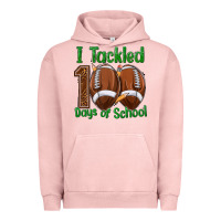 Pigment Salmon i tackled 100 days of school football Urban Hoodie - texasbilliewilder