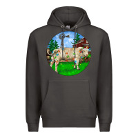 Smoke christmas charolais bull and barnyard Premium Hoodie - RanaPortraitStore