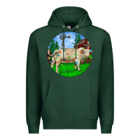 Sports Green christmas charolais bull and barnyard Premium Hoodie - RanaPortraitStore
