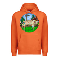 Carrot christmas charolais bull and barnyard Premium Hoodie - RanaPortraitStore