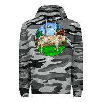 Slate Camo christmas charolais bull and barnyard Premium Hoodie - RanaPortraitStore