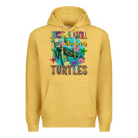 Antique Gold just a girl who loves turtles Premium Hoodie - texasbilliewilder