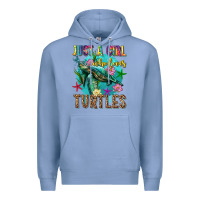 Colony Blue just a girl who loves turtles Premium Hoodie - texasbilliewilder