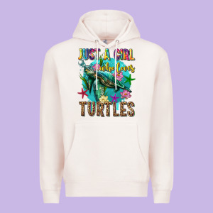 Just A Girl Who Loves Turtles Premium Hoodie Designed By Texasbilliewilder