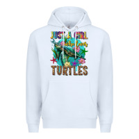 White just a girl who loves turtles Premium Hoodie - texasbilliewilder