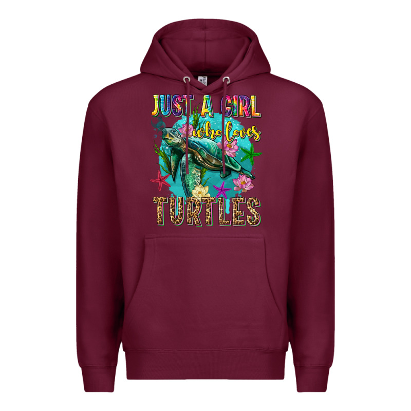 Just A Girl Who Loves Turtles Premium Hoodie by texasbilliewilder | Teevron