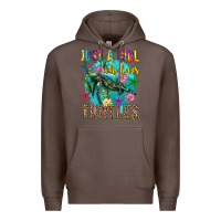 Coffee just a girl who loves turtles Premium Hoodie - texasbilliewilder