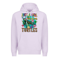 Lilac just a girl who loves turtles Premium Hoodie - texasbilliewilder