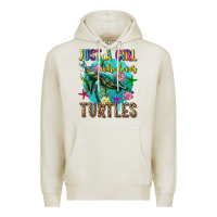 Oatmeal Heather just a girl who loves turtles Premium Hoodie - texasbilliewilder