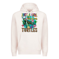 Pale Pink just a girl who loves turtles Premium Hoodie - texasbilliewilder