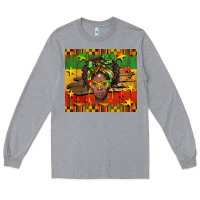 Heather Grey juneteenth black women  tumbler Long Sleeve Tee - BarkalooDesign