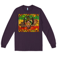 Plum juneteenth black women  tumbler Long Sleeve Tee - BarkalooDesign