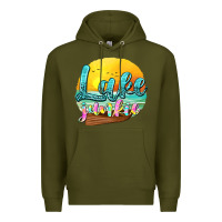 Army Green lake junkie Premium Hoodie - texasbilliewilder