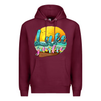 Burgundy lake junkie Premium Hoodie - texasbilliewilder