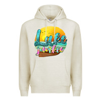 Oatmeal Heather lake junkie Premium Hoodie - texasbilliewilder