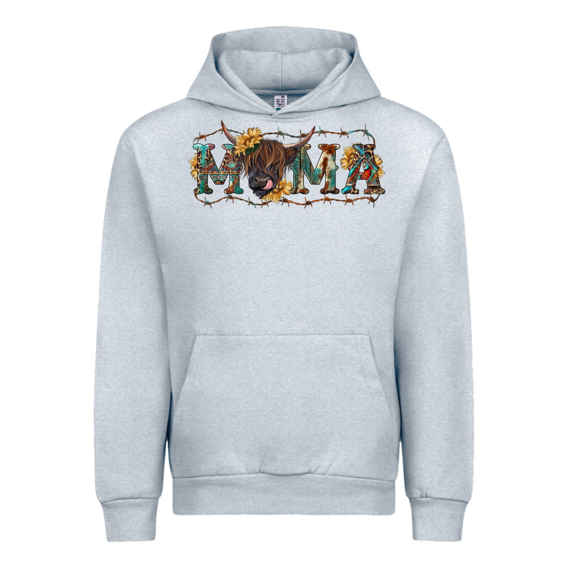Western Mama With Highland Cow Urban Hoodie by RanaPortraitStore | Teevron