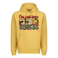 Antique Gold i'm just here for the snacks softball Premium Hoodie - Zillion Design Studio