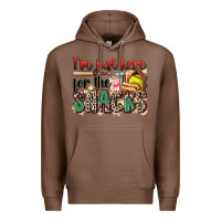 Chestnut i'm just here for the snacks softball Premium Hoodie - Zillion Design Studio