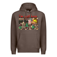 Coffee i'm just here for the snacks softball Premium Hoodie - Zillion Design Studio