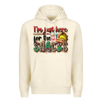 Sandshell i'm just here for the snacks softball Premium Hoodie - Zillion Design Studio