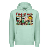 Seafoam i'm just here for the snacks softball Premium Hoodie - Zillion Design Studio