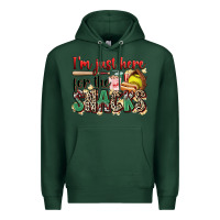 Sports Green i'm just here for the snacks softball Premium Hoodie - Zillion Design Studio