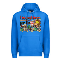 True Royal i'm just here for the snacks softball Premium Hoodie - Zillion Design Studio