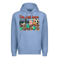 Colony Blue i'm just here for the snacks soccer Premium Hoodie - Zillion Design Studio