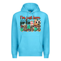 Ocean Blue i'm just here for the snacks soccer Premium Hoodie - Zillion Design Studio