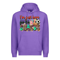 Purple i'm just here for the snacks soccer Premium Hoodie - Zillion Design Studio