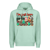 Seafoam i'm just here for the snacks soccer Premium Hoodie - Zillion Design Studio