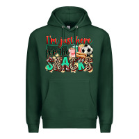 Sports Green i'm just here for the snacks soccer Premium Hoodie - Zillion Design Studio