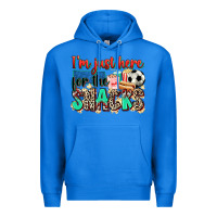True Royal i'm just here for the snacks soccer Premium Hoodie - Zillion Design Studio