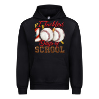 Black i tackled 100days of school baseball Urban Hoodie - texasbilliewilder