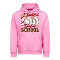 Fuchsia Pink i tackled 100days of school baseball Urban Hoodie - texasbilliewilder