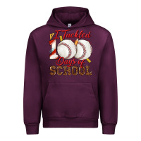 Mauve Wine i tackled 100days of school baseball Urban Hoodie - texasbilliewilder