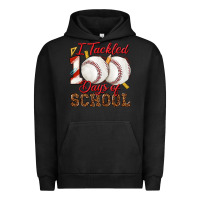 Pigment Black i tackled 100days of school baseball Urban Hoodie - texasbilliewilder