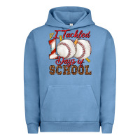 Pigment Pebble Blue i tackled 100days of school baseball Urban Hoodie - texasbilliewilder