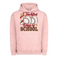 Pigment Salmon i tackled 100days of school baseball Urban Hoodie - texasbilliewilder