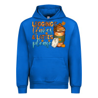 Cobalt leggins leaves and lattes Urban Hoodie - Zillion Design Studio