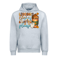 Heather Grey leggins leaves and lattes Urban Hoodie - Zillion Design Studio