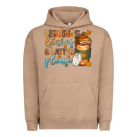 Pigment Burro leggins leaves and lattes Urban Hoodie - Zillion Design Studio