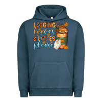 Pigment Midnight Navy leggins leaves and lattes Urban Hoodie - Zillion Design Studio