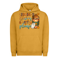 Pigment Peanut Butter leggins leaves and lattes Urban Hoodie - Zillion Design Studio