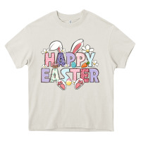 Cream happy easter Heavy Core Tee - LillyAllenDesigns