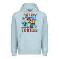 Blue Mist just a girl who loves turtles Premium Hoodie - texasbilliewilder