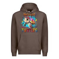 Coffee just a girl who loves turtles Premium Hoodie - texasbilliewilder