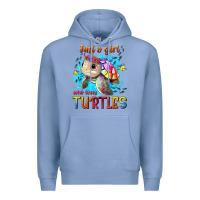 Colony Blue just a girl who loves turtles Premium Hoodie - texasbilliewilder