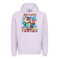 Lilac just a girl who loves turtles Premium Hoodie - texasbilliewilder