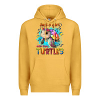 Mustard just a girl who loves turtles Premium Hoodie - texasbilliewilder